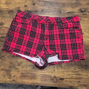 Festive Punk Rock Plaid Mini Shorts 🎸🎄